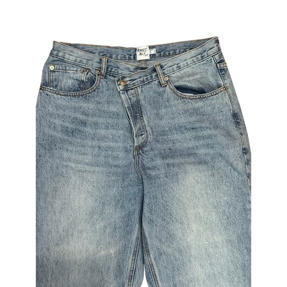 Princess Polly Crossover Blue Jeans Light Wash Womens 10 - Picture 2 of 6